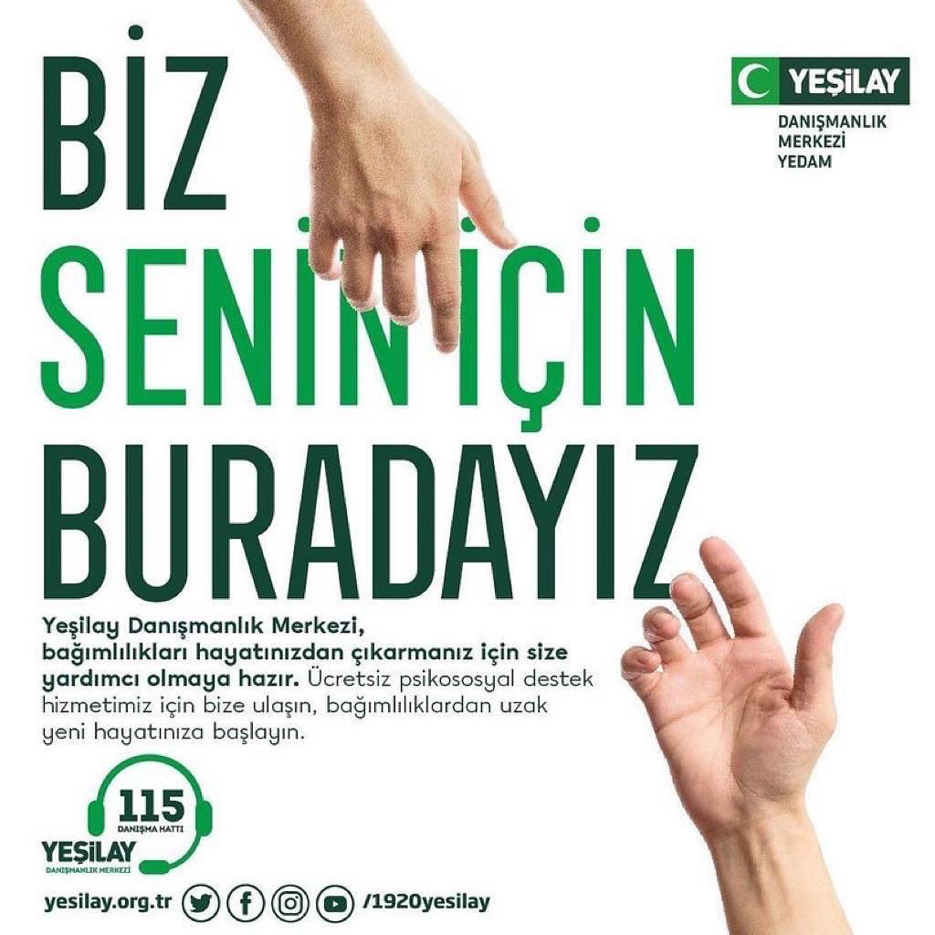 Yeşilay Danışmanlık Merkezleri (YEDAM), 2015 yılında bağımlılıkla mücadele amacıyla kurulan