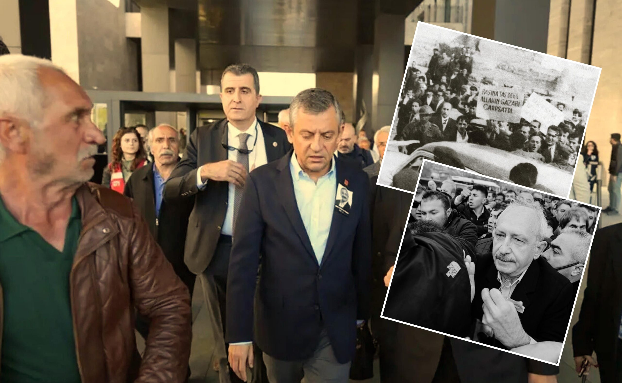 CHP Genel Başkanı Özgür Özel’e İstanbul’daki cenaze töreni sırasında düzenlenen