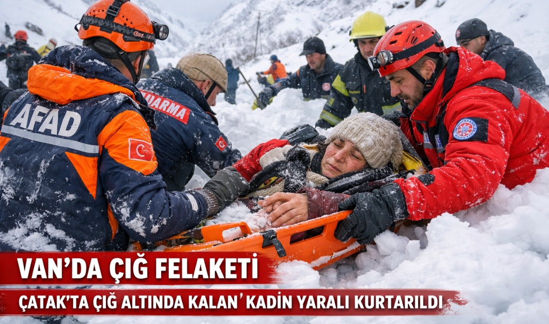 Van’ın Çatak ilçesinde etkili olan yoğun kar yağışı ve olumsuz