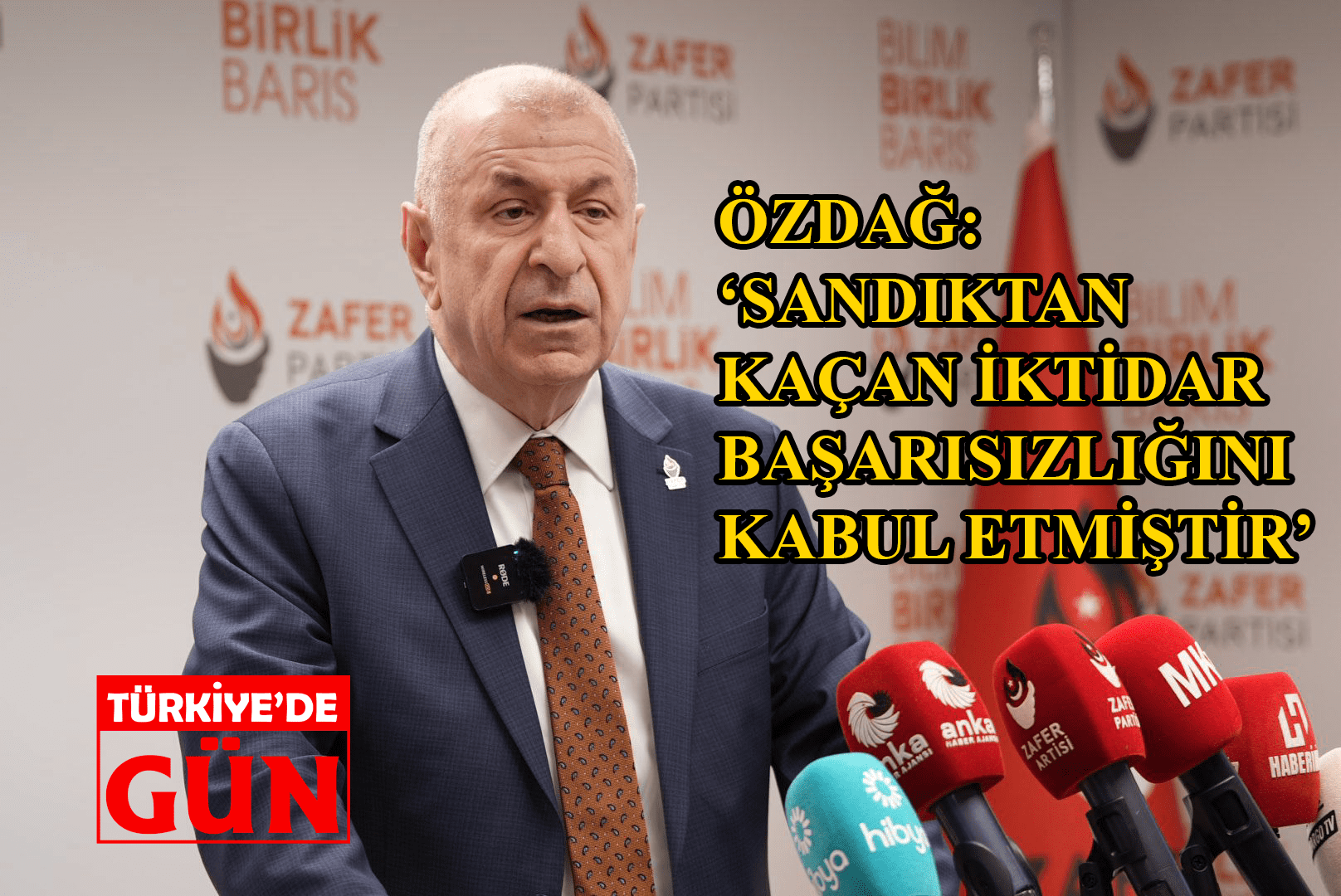Zafer Partisi Genel Başkanı Ümit Özdağ, 16 Nisan 2026 tarihli