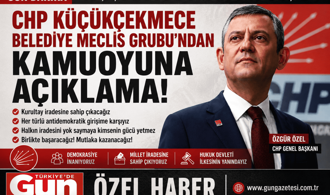 CHP Küçükçekmece Belediye Meclis Grubu, yayımladığı kamuoyu açıklamasında parti içi